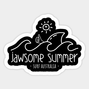 Jawsome Summer Surf Australia - Funny surfing Design Sticker